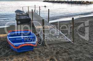 Small Boat on the Beach of Castiglioncello, Tuscany