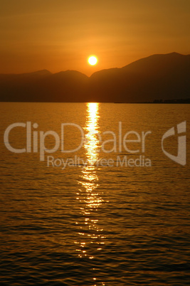 Sonnenaufgang an der Küste von Kreta