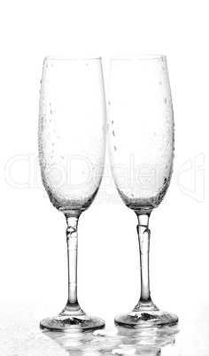 Two champagne glasses