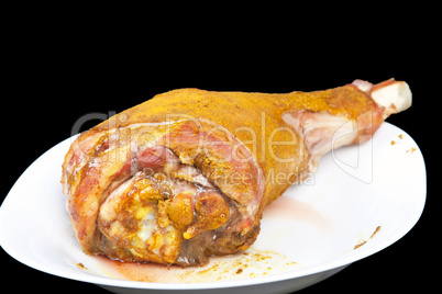 Roasted turkey leg