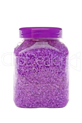 Lavender salt in jar