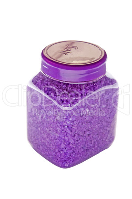 Lavender salt in jar