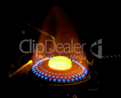 Flame in gas stove