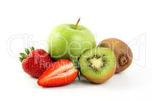 Erdbeere, Apfel, Kiwi