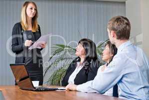 Woman making a business presentation