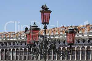 Venedig, Laterne am Markusplatz