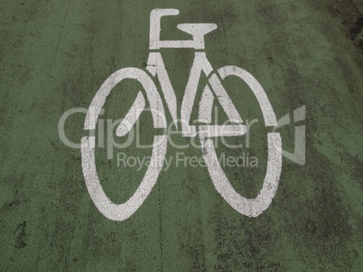 Bike lane sign