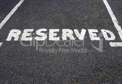 Reserved parking sign