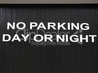 No parking sign