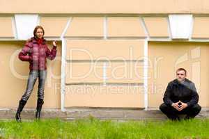 Couple near the building