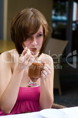 Woman with hot chocolate