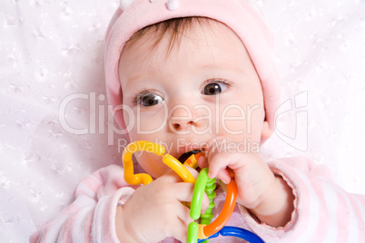 Baby with toy