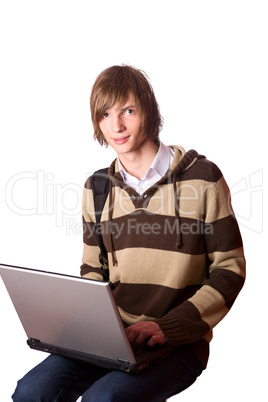 Student with laptop