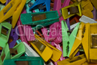 colorful pegs