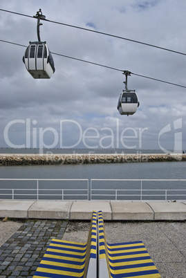 Cable car above the Tejo