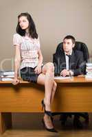 Boss and him secretary