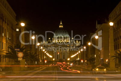 San Pietro at night