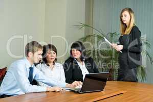 Woman making a business presentation