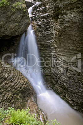 waterfalls on a mountain river