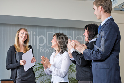 Woman making a business presentation