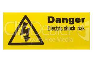 Electric shock sign