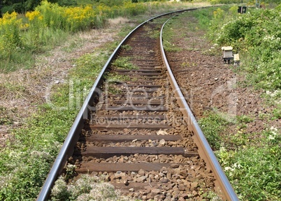 Railway railroad tracks