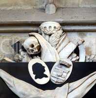 Memento mori - skull, reaper sickle