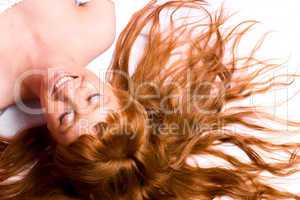 beautiful redhead woman