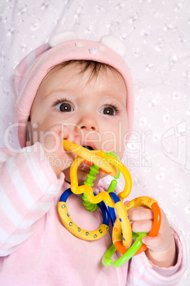 Baby with toy