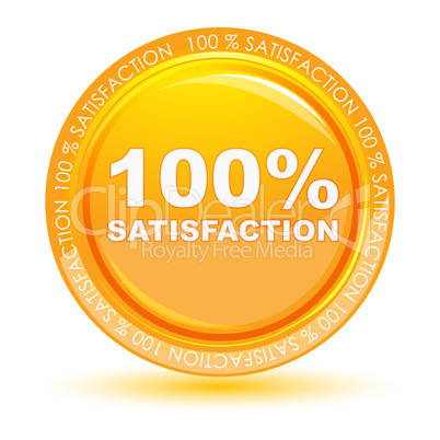 100% satisfaction tag