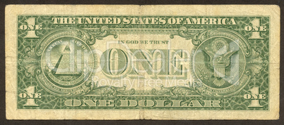 One dollars the back side