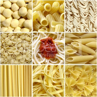 Pasta collage