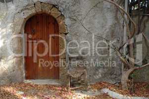 Tür an einem Haus in Milatos, Kreta