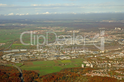 Luftaufnahme bei Stuttgart