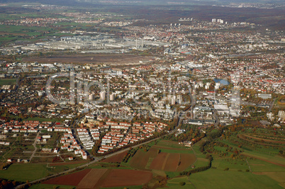 Luftaufnahme bei Stuttgart