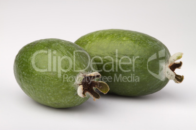 close-up image of  feijoa fruit,