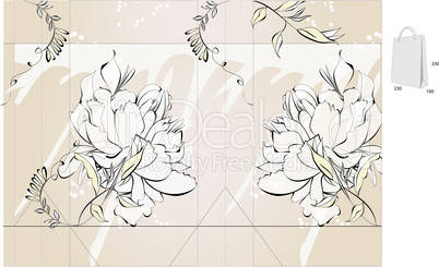 Template for decorative bag