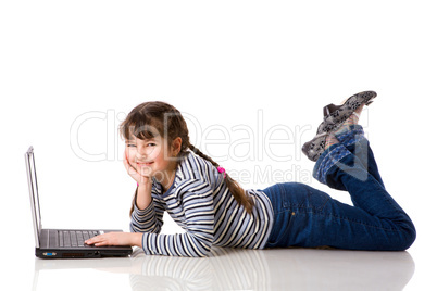 Girl with laptop