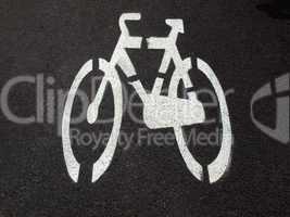 Bike lane sign
