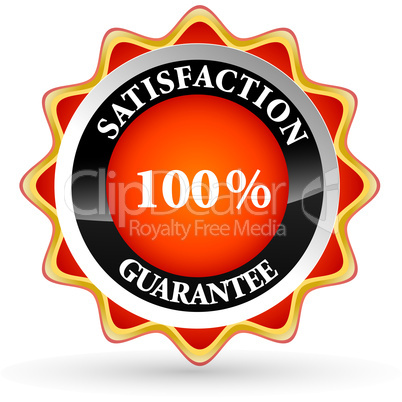 100% satisfaction tag