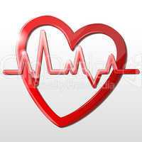 heart with cardiograph