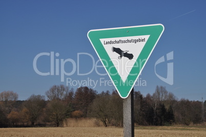 Schild Landschaftsschutzgebiet