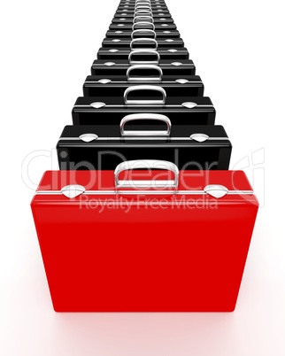 Unique red briefcase