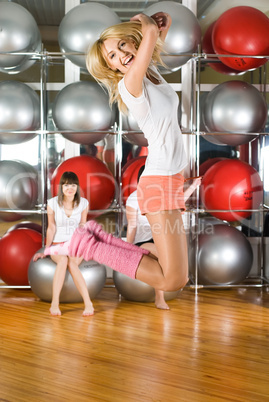 Girl in jump