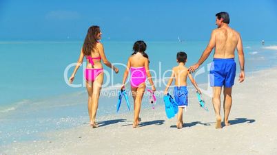 Young Family Having Fun on Vacation
