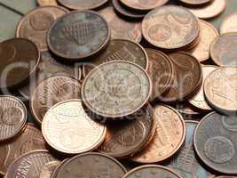 Euro coins background