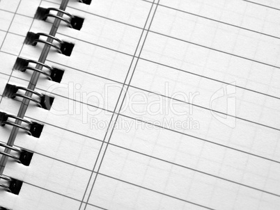 Blank notebook page