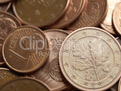 Euro coins background