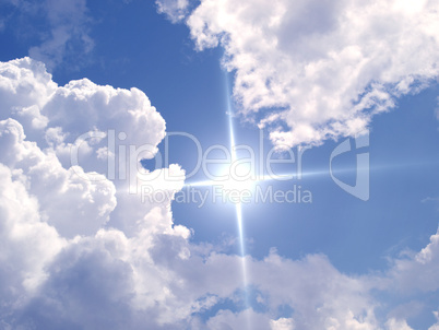 Blue sky with clouds