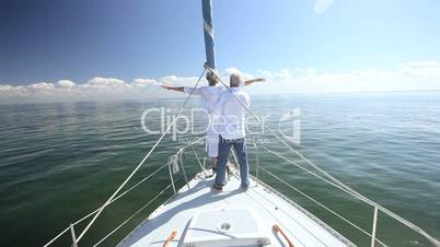 Seniors Fun on Board a Yacht